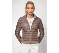 Steppjacke MONARI "Jacke Stepp + Neopren", Damen, Gr. 38, braun (taupe), Web, Obermaterial: 100% Polyamid. Futter: 100% Polyamid. Füllung: 100% Polyester. Ärmel: 92% Polyester, 8% Elasthan, unifarben,