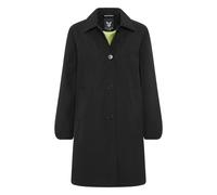 Kurzmantel FUCHS SCHMITT, Damen, Gr. 40, schwarz, Web, Obermaterial: 54% Polyester, 46% Baumwolle, unifarben, regular fit ca. Mitte Oberschenkel, elastischer Bund, Mäntel Kurzmantel, Baumwollmix, Regu
