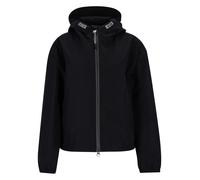 Outdoorjacke FUCHS SCHMITT, Damen, Gr. 46, marine, Web, Obermaterial: 100% Polyester, unifarben, regular fit normal, hoch geschlossener Ausschnitt, elastischer Bund, Jacken Outdoorjacke, mit Kapuze, R
