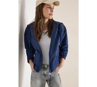 Kurzjacke CECIL, Damen, Gr. XXL (46), sporty denim blau, Web, Obermaterial: 56% Baumwolle, 44% Polyester. Futter: 100% Polyester, unifarben, lässig geschnitten hüftlang, Rundhals, elastischer Bund, Ja