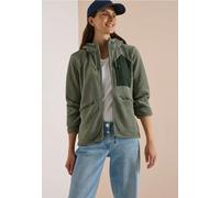 Fleecejacke CECIL, Damen, Gr. S (38), grün (shadow khaki), Stoff, Obermaterial: 100% Polyester. Obermaterial 2: 100% Polyester, unifarben, comfort fit normal, ohne Ausschnitt, Bündchen, Jacken Fleecej