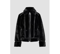 Jacke aus Web-Pelz im Biker-Stil 44 schwarz 2148979.9999.44