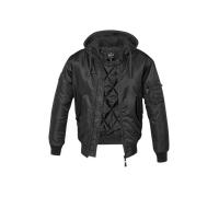 Brandit MA1 Sweat Hooded Jacket, Farbe: Black, Größe: S