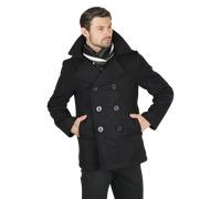 Brandit Pea Coat Mantel - Black L