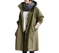 Jacke Damen Winter Lockerer bequemer Kapuzenmantel Outwear Damen eleganter Windbreaker Wilder Winter Damenmantel Schwarze Regenjacke Damen