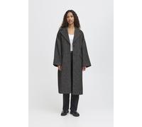 Wintermantel ICHI "Jacke IHEMMALU", Damen, Gr. 44, schwarz (schwarz herringbone structure), Obermaterial: 88% Polyester PES. 12% Wolle mw., Mäntel Wintermantel (53992069-44) schwarz herringbone struct