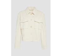 Kurzjacke S.OLIVER, Damen, Gr. 46, beige, Jersey, Obermaterial: 74% Polyester, 22% Viskose, 4% Elasthan. Futter: 100% Polyester, unifarben, casual, relaxed fit taillenbedeckt, Langarm, Jacken, mit Tas