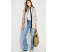 Kurzjacke CECIL, Damen, Gr. XXL (46), dust beige, Stoff, Obermaterial: 100% Polyester; Futter: 100% Polyester, unifarben, comfort fit normal, ohne Ausschnitt, elastischer Bund, Jacken Kurzjacke, mit K