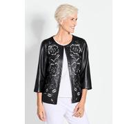 Jacke in Lederoptik schwarz 50