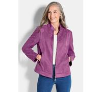 Jacke in Veloursleder-Optik lila 52