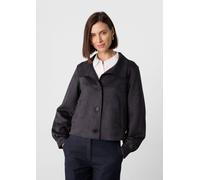 Jacke in Velourslederoptik grau 44