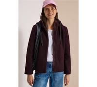 Jacke in Woll-Optik mit Kapuze