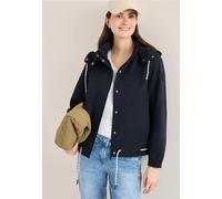 Outdoorjacke CECIL, Gr. XL (44), blau navy, Web, Obermaterial: 59% Baumwolle, 30% Polyester, 11% Polyamid; Futter: 100% Baumwolle, unifarben, comfort fit normal, ohne Ausschnitt, Bündchen, Jacken Outd