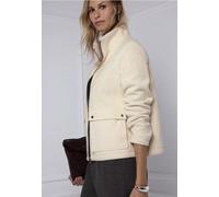 Blouson STREET ONE, Damen, Gr. 44, soft beige, Stoff, Obermaterial: 80% Polyester, 20% Nylon; Futter: 100% Polyester, unifarben, normal normal, hoch geschlossener Ausschnitt, abgesteppt, Jacken Blouso