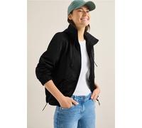 Windbreaker CECIL, Damen, Gr. XXL (46), schwarz, Stoff, Obermaterial: 100% Polyester; Futter: 100% Polyester, unifarben, comfort fit normal, hoch geschlossener Ausschnitt, elastischer Bund, Jacken Win
