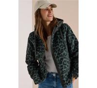 Fellimitatjacke CECIL, Damen, Gr. S (38), olive night, Plüsch, Oberstoff: 80% Polyester, 20% Wolle. Futter: 100% Polyester. Kapuze: 100% Polyester, comfort fit normal, ohne Ausschnitt, Bündchen, Jacke