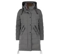 Steppjacke GIL BRET, Damen, Gr. 42, grau (salvia), Web, Obermaterial: 100% Polyester, unifarben, figurbetont kniefrei, Rundhals, Jacken, mit abnehmbarer Kapuze (90900918-42) salvia