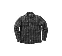§Jacke West Coast Choppers Wolle Gefüttert Plaid Grau-Schwarz§