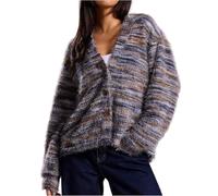 Jacken Damen Cardigan Damen Leicht Langarm: Strickjacke Damen Kurz Böhmische Häkeljacke mit Knöpfe, Strand- und Urlaubsjacke, Warme Übergangsjacke XL 1 Gray