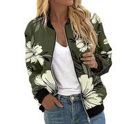 Jacken Damen Sommer Sommerjacke Leicht Jacke Übergangsjacke Zipper Damenjacken Festival Blusenjacke Bikerjacke Oversize Leichte 90Er Bomberjacke Bomber Frühjahr Herbstjacke Pilotenjacke Schwarz S-XXL