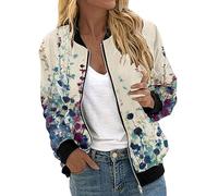 Jacken Damen Sommer Sommerjacke Leicht Jacke Übergangsjacke Zipper Damenjacken Festival Blusenjacke Bikerjacke Oversize Leichte 90Er Bomberjacke Bomber Frühjahr Herbstjacke Pilotenjacke Schwarz S-XXL