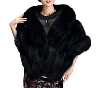 Jacken für Damen, formell, Wintermantel, Hochzeit, Party, Stola, Wraps für Abendkleider, warme Schals, Hochzeiten, Brautbedeckung, Schal, Wintermantel, Abendkleid, Schwarz , Refer to description