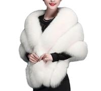 Jacken für Damen, formell, Wintermantel, Hochzeit, Party, Stola, Wraps für Abendkleider, warme Schals, Hochzeiten, Brautbedeckung, Schal, Wintermantel, Abendkleid, weiß, Refer to description