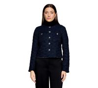 Jackenblazer BETTY BARCLAY "Damen langarm", Damen, Gr. 42, dunkelblau, Bouclé, Obermaterial: 60% Baumwolle, 38% Polyester, 2% Polyester, Basic, normal normal, Rundhals, Blazer (76094065-42) dunkelblau