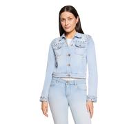 Jackenblazer BETTY BARCLAY "Damen langarm", Damen, Gr. 42, light blau denim, Denim/Jeans, Obermaterial: 56% Baumwolle, 30% Viskose, 12% Polyester, 2% Elasthan, sehr schmal kurz, Blazer (49379469-42) l