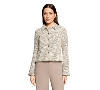 Jackenblazer BETTY BARCLAY "Damen langarm", Damen, Gr. 46, beige (nature, braun), Bouclé, Obermaterial: 60% Baumwolle, 38% Polyester, 2% Polyester, Basic, normal normal, Blazer (78282545-46) nature, b