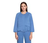 Jackenblazer BETTY BARCLAY "Damen mit 3/4 Arm", Damen, Gr. 36, blau, Jersey, Obermaterial: 47% Modal, 47% Polyester, 6% Elasthan, lässig geschnitten normal, Rundhals, Blazer (32180642-36) blau
