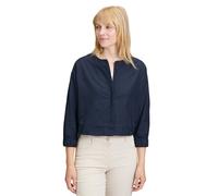 Jackenblazer BETTY BARCLAY "Damen mit 3/4 Arm", Damen, Gr. 40, blau (dunkelblau), Obermaterial: 100% Polyester, lässig geschnitten normal, Rundhals, Blazer (79210123-40) dunkelblau