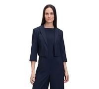 Jackenblazer BETTY BARCLAY "Damen mit 3/4 Arm", Damen, Gr. 40, blau (dunkelblau), Obermaterial: 86% Polyester, 14% Elasthan; Futter: 100% Polyester, Basic, normal kurz, Blazer, Material (60245412-40)
