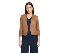 Jackenblazer BETTY BARCLAY "Damen mit 3/4 Arm", Damen, Gr. 44, braun (classic nougat), Samt, Obermaterial: 92% Polyester, 8% Elasthan, gerade normal, Blazer, Material (24110934-44) classic nougat