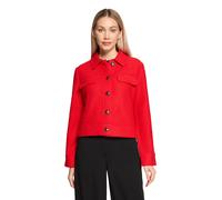 Jackenblazer BETTY BARCLAY "Damen mit aufgesetzten Taschen", Damen, Gr. 44, high risk rot, Flanell, Obermaterial: 60% Viskose, 40% Wolle, gerade normal, Blazer (73013251-44) high risk rot