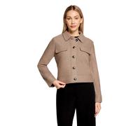 Jackenblazer BETTY BARCLAY "Damen mit aufgesetzten Taschen", Damen, Gr. 46, beige, Flanell, Obermaterial: 60% Viskose, 40% Wolle, gerade normal, Blazer (54548206-46) beige