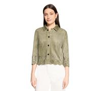 Jackenblazer BETTY BARCLAY "Damen mit Knöpfen", Damen, Gr. 40, soft olive, Samt, Obermaterial: 92% Polyester, 8% Elasthan, gerade normal, Blazer (45866869-40) soft olive