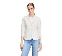Jackenblazer BETTY BARCLAY "Damen mit Knöpfen", Damen, Gr. 42, weiß (rohweiß), Obermaterial: 75% Baumwolle, 22% Polyester, 3% Elasthan, tailliert normal, Blazer, Kragen (43347506-42) rohweiß