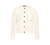 Jackenblazer BETTY BARCLAY "Damen mit Knöpfen", Damen, Gr. 44, grau beige, Samt, Obermaterial: 92% Polyester, 8% Elasthan, gerade normal, Rundhals, Blazer (52224404-44) grau beige
