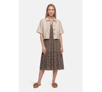 Jackenblazer BETTY BARCLAY "Damen mit Kragen", Damen, Gr. 46, grau, Obermaterial: 71% Baumwolle, 26% Polyester, 3% Elasthan, oversize kurz, Blazer (42404431-46) grau