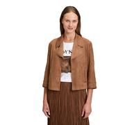 Jackenblazer BETTY BARCLAY "Damen mit Nieten", Damen, Gr. 44, braun (classic nougat), Samt, Obermaterial: 92% Polyester, 8% Elasthan, gerade normal, Blazer (29495367-44) classic nougat