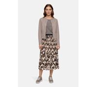 Jackenblazer BETTY BARCLAY "Damen mit Reißverschluss", Damen, Gr. 38, beige (grau), Samt, Obermaterial: 95% Polyester, 5% Elasthan, sehr schmal normal, Rundhals, Blazer (20221905-38) grau
