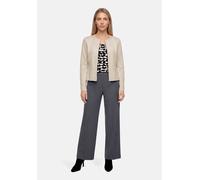 Jackenblazer BETTY BARCLAY "Damen mit Reißverschluss", Damen, Gr. 42, beige, Samt, Obermaterial: 95% Polyester, 5% Elasthan, sehr schmal normal, Rundhals, Blazer (41224306-42) beige