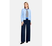 Jackenblazer BETTY BARCLAY "Damen mit Reißverschluss", Damen, Gr. 48, blau (azurine), Samt, Obermaterial: 92% Polyester, 8% Elasthan, sehr schmal normal, Rundhals, Blazer (13477207-48) azurine