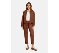 Jackenblazer BETTY & CO "Damen langarm", Damen, Gr. 46, braun, Obermaterial: 76% Baumwolle, 20% Polyamid, 4% Elasthan. Futter: 100% Polyester, lässig geschnitten normal, Rundhals, Blazer (42151919-46)
