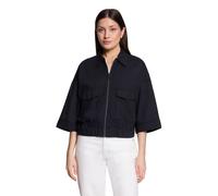 Jackenblazer BETTY & CO "Damen mit Kragen", Damen, Gr. 38, schwarz, Obermaterial: 100% Baumwolle, lässig geschnitten normal, Blazer (93658812-38) schwarz