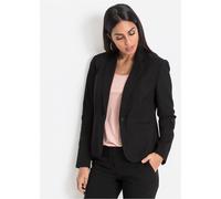 Jackenblazer BONPRIX "Blazer", Damen, Gr. 38, schwarz (länge: kurz), Obermaterial: 76% Polyester, 22% Viskose, 2% Elasthan. Futter: 100% Polyester, slim fit, Blazer, für stilvollen Auftritt, schmale P