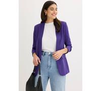 Jackenblazer BONPRIX, Damen, Gr. 36, lila, Web, Obermaterial: 96% Polyester, 4% Elasthan. Futter: 100% Polyester, unifarben, schmal Po-bedeckend, Blazer Jackenblazer, femininer Stil, schmale Passform,