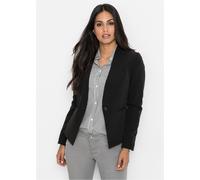 Jackenblazer BONPRIX, Damen, Gr. 40, schwarz, Obermaterial: 90% Polyester, 10% Elasthan. Futter: 100% Polyester, figurbetont, Blazer Jackenblazer, stilvoller Auftritt, figurbetonte Passform, mit Stehk