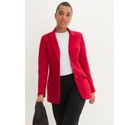 Jackenblazer BONPRIX, Damen, Gr. 42, rot (chillirot), Obermaterial: 100% Baumwolle. Futter: 100% Polyester, festlich, tailliert, Blazer, eleganter Schnitt, taillierte Passform, mit langem Arm (5363593